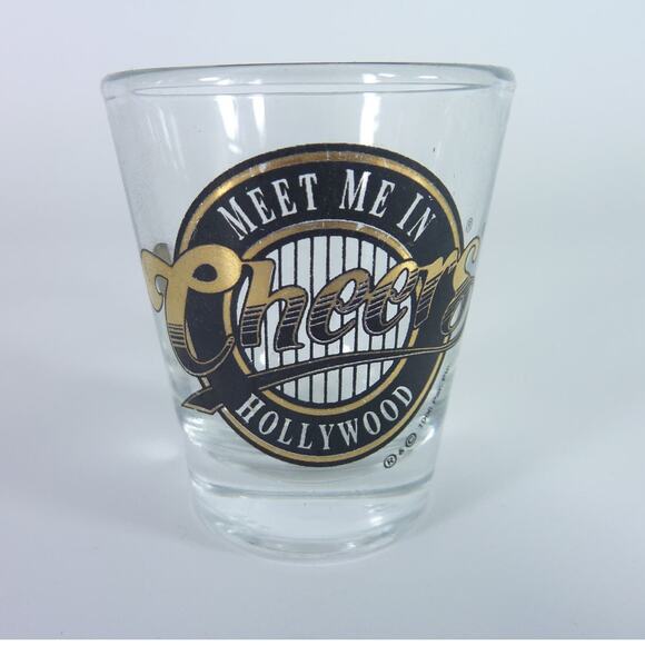 Vintage Cheers Shot Glass Meet me in Hollywood Souvenir Barware Bar Retro Decor - Picture 1 of 3